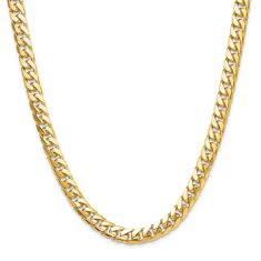 Miami Cuban 10k Yellow Gold Chain Necklace 9.3mm
