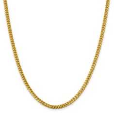 Miami Cuban 14k Yellow Gold Chain Necklace 4.25mm