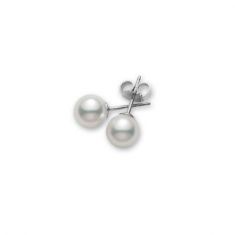 MIKIMOTO 6-6.5mm Akoya Cultured Pearl Stud Earrings