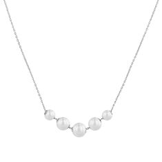 MIKIMOTO 7.5-5mm Akoya Cultured Pearl Station Necklace