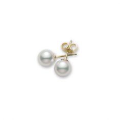 MIKIMOTO 7.5-8mm Akoya Cultured Pearl Stud Earrings
