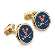 University of Virginia Enamel Gold-Tone Cufflinks by M.LaHart & Co.