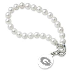 University of Georgia Freshwater Cultured Pearl Sterling Silver Charm Bracelet by M.LaHart & Co.