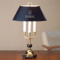 University of Georgia Lamp in Brass and Marble by M.LaHart & Co.