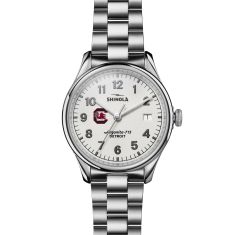 University of South Carolina Shinola The Vinton Alabaster Dial Stainless Steel Watch 38mm by M.LaHart & Co.