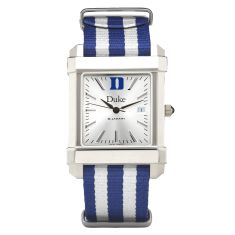 Duke University Collegiate Silver Dial Nylon Strap Watch 35mm by M.LaHart & Co.