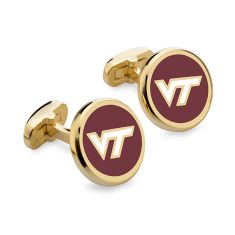 Virginia Tech Enamel Gold-Tone Cufflinks by M.LaHart & Co.