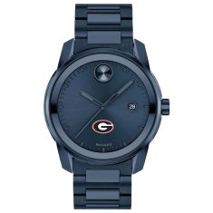 UGA Movado BOLD Date Blue Ion-Plated Watch 42mm by M.LaHart & Co.