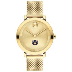 Auburn University Movado BOLD Gold-Tone Mesh Bracelet Watch 34mm by M.LaHart & Co.