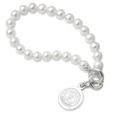 Auburn Freshwater Cultured Pearl Sterling Silver Charm Bracelet by M.LaHart & Co.