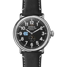 UNC Shinola The Runwell Black Dial Leather Strap Watch 47mm by M.LaHart & Co.