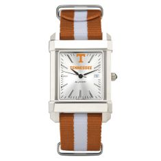 University of Tennessee Collegiate Silver Dial Nylon Strap Watch 35mm by M.LaHart & Co.