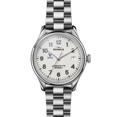 University of Virginia Shinola The Vinton Alabaster Dial Stainless Steel Watch 38mm by M.LaHart & Co.