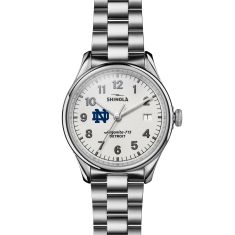 University of Notre Dame Shinola The Vinton Alabaster Dial Stainless Steel Watch 38mm by M.LaHart & Co.