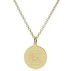 University of South Carolina 14k Yellow Gold Pendant Necklace by M.LaHart & Co.
