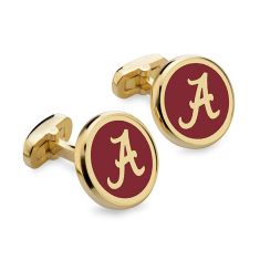 Alabama Enamel Gold-Tone Cufflinks by M.LaHart & Co.