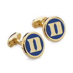 Duke University Enamel Gold-Tone Cufflinks by M.LaHart & Co.