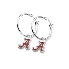 University of Alabama Sterling Silver Hoop Earrings by M.LaHart & Co.