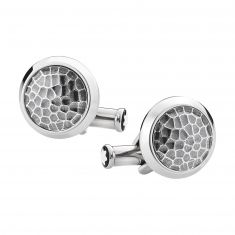 Montblanc Sartorial Stainless Steel and Martelé Inlay Cufflinks