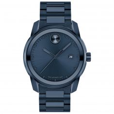 Movado BOLD Verso Blue Ion-Plated Bracelet Watch | 42mm | 3600862
