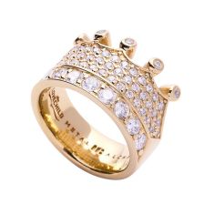 Metal Alchemist Lovechild by Snoop Dogg Broadus Prong-Set Cubic Zirconia 14k Gold-Plated Ring