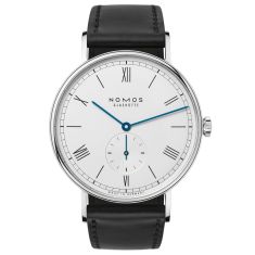 NOMOS Ludwig White Dial Black Leather Strap Watch 37.5mm - 234