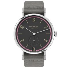 NOMOS Tangente 38 Tiefseegrau Black Dial Grey Fabric Strap Limited Edition Watch 37.5mm - 179.S19