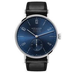 NOMOS Tangente Blue Dial Black Leather Strap Watch 38.5mm - 146