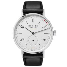 NOMOS Tangente Date Ring White Dial Black Leather Strap Watch 40.5mm - 180