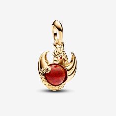 Pandora Game of Thrones Dragon Fire Dangle Charm | Gold-Plated