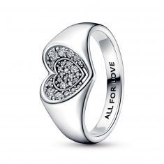 Pandora Radiant Heart Pavé Signet Ring