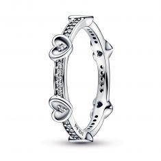 Pandora Radiant Sparkling Hearts Ring