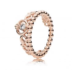 Pandora My Princess Tiara Ring, Clear Cubic Zirconia, Rose Gold-Plated