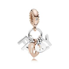 Pandora Perfect Family Dangle Charm, Rose Gold-Plated
