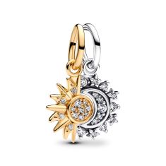 Pandora Splitable Sun & Moon Two-Tone Dangle Charm