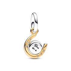 Pandora Two-Tone Spinning Disc Horseshoe Dangle Charm | Gold-Plated