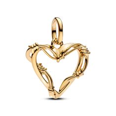 Pandora Me Wire Heart Gold-Plated Dangle Charm
