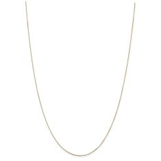 14k Yellow Gold 0.5mm Box Chain Necklace