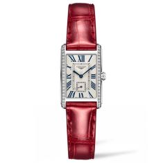 Previously Owned Longines DolceVita Diamond Red Leather Strap Watch - L52550715