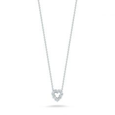 Roberto Coin Tiny Treasures Diamond Heart Pendant Necklace 1/10ctw