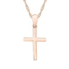 Rose Gold Cross Pendant Necklace