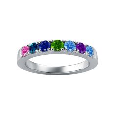Mother's Custom Birthstone Engravable Family Ring (2-6 Gemstones)