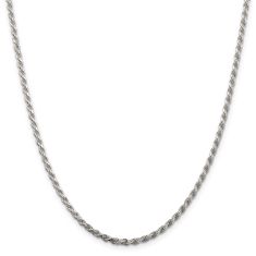 Sterling Silver 2.75mm Diamond-Cut Rope Chain Necklace