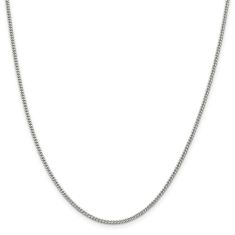 Sterling Silver 2mm Curb Chain Necklace