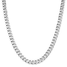 Sterling Silver 8.3mm Curb Chain Necklace