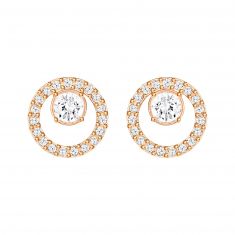 Swarovski Crystal Creativity Circle Small Rose Gold-Tone Earrings