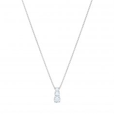 Swarovski Crystal Attract Trilogy White Rhodium-Plated Pendant