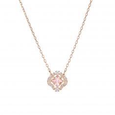 Swarovski Crystal Sparkling Dance Rose Gold-Tone Necklace