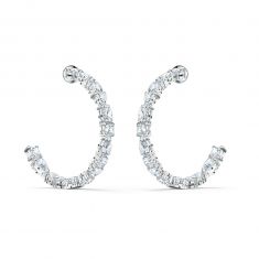 Swarovski Crystal Tennis Deluxe Mixed V Hoop Earrings
