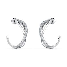Swarovski Crystal Twist Hoop Earrings